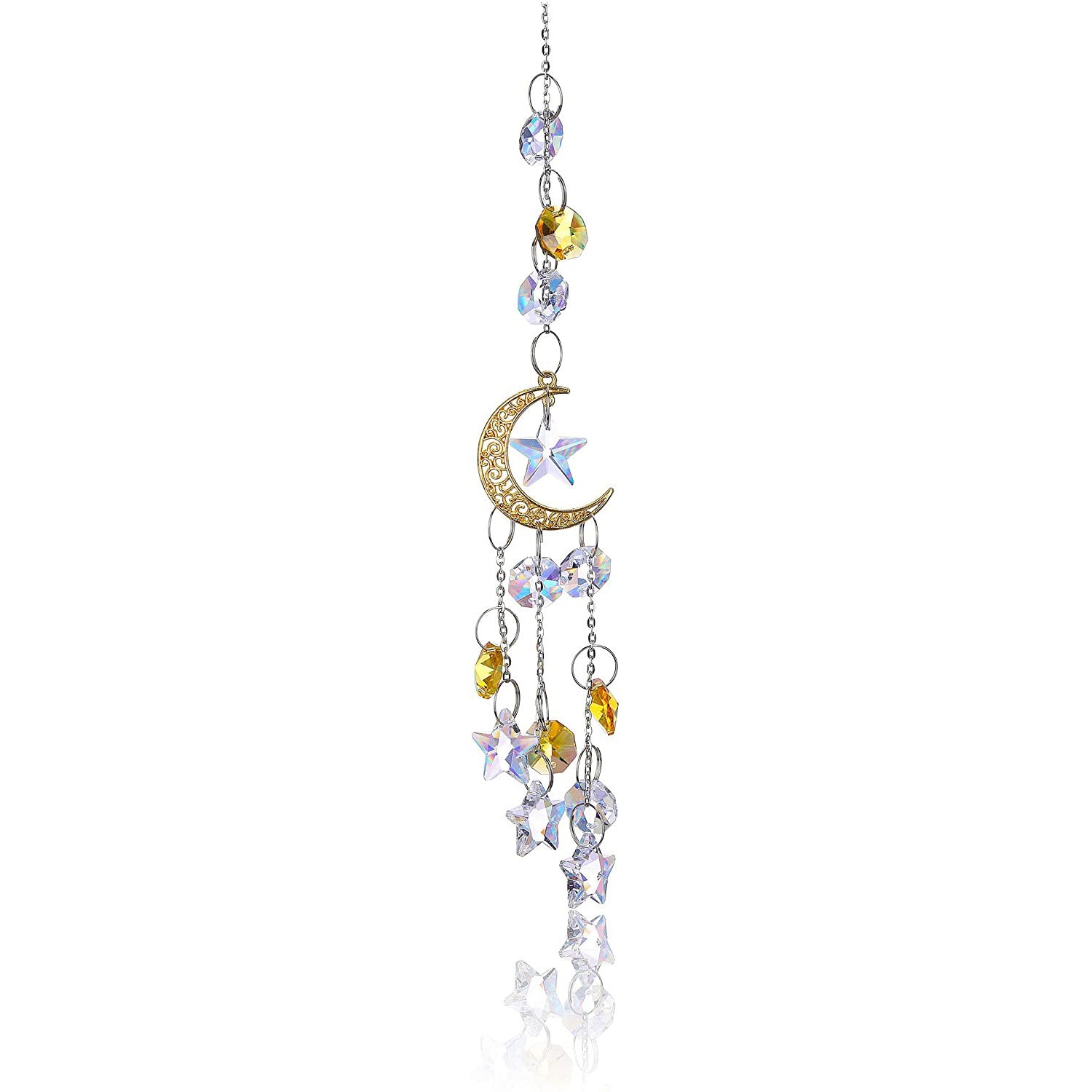 Wholesale Suncatcher Moon Star Crystal Sun Decoration